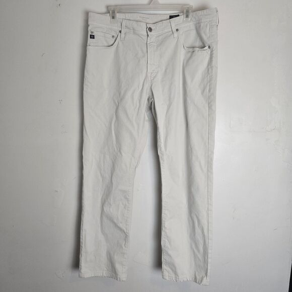 AG Adriano Goldschmied The Graduate Pants 36X30 (TAG 36X34) Off White Tailored - Picture 1 of 10